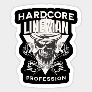 Hardcore Lineman Sticker